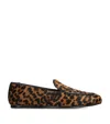 Stuart Weitzman Suede Leopard Brooks Loafers