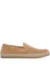 Stuart Weitzman Slip-on Loafers With Espadrille Sole And Suede Upper In Gold