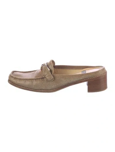 Pre-owned Stuart Weitzman Suede Loafers In Brown