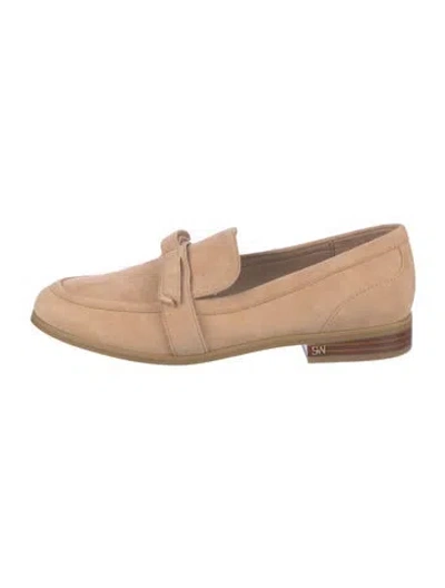 Pre-owned Stuart Weitzman Suede Loafers In Neutral