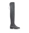 Stuart Weitzman Suede Lowland Thigh High Boots In Grey