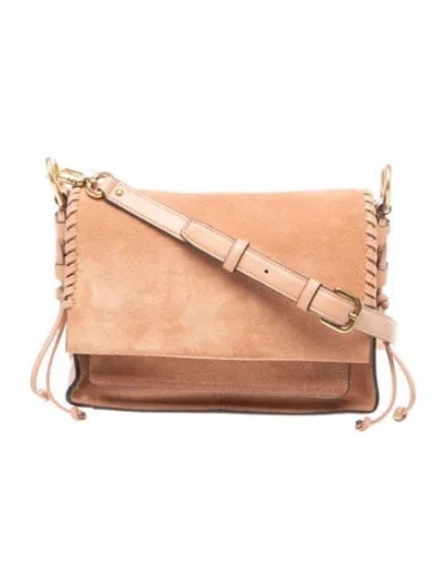Pre-owned Stuart Weitzman Suede Messenger Bag In Neutral