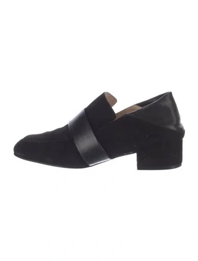 Pre-owned Stuart Weitzman Suede Mules In Black