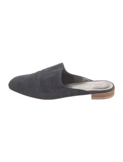 Pre-owned Stuart Weitzman Suede Mules In Blue