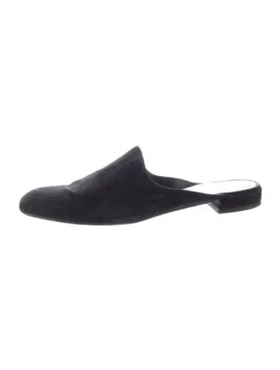 Pre-owned Stuart Weitzman Suede Mules In Blue
