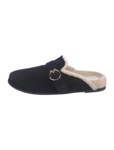 Pre-owned Stuart Weitzman Suede Mules In Blue