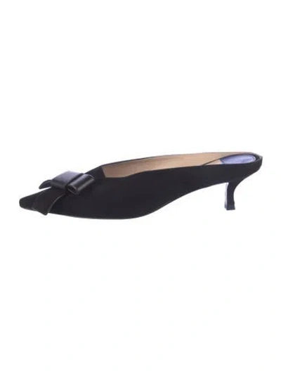Pre-owned Stuart Weitzman Suede Mules In Blue