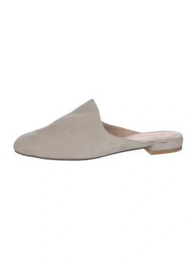 Pre-owned Stuart Weitzman Suede Mules In Gray