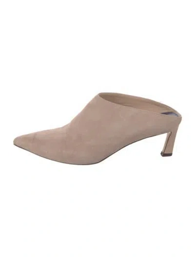 Pre-owned Stuart Weitzman Suede Mules In Pink