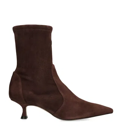 Stuart Weitzman Suede Naomi Ankle Boots 50