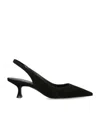 Stuart Weitzman Suede Naomi Slingback Pumps 50 In Black