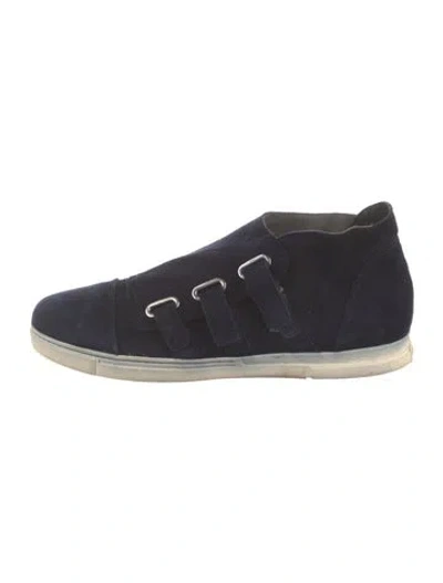 Pre-owned Stuart Weitzman Suede Oxfords In Blue