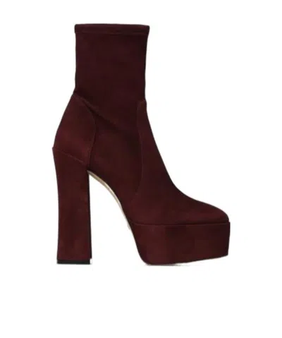 STUART WEITZMAN SUEDE PLATFORM 150MM BOOTS