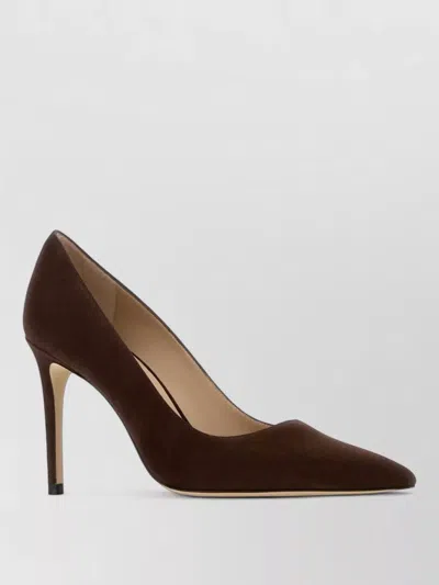 Stuart Weitzman Suede Power 85 Pumps Pointed Toe Stiletto In Burgundy