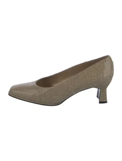 Pre-owned Stuart Weitzman Suede Printed Pumps In Neutral