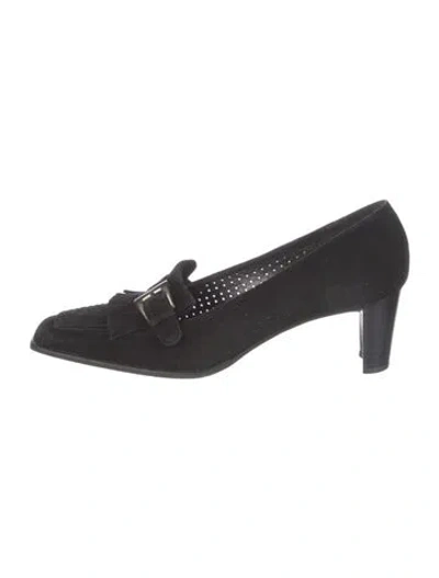 Pre-owned Stuart Weitzman Suede Pumps In Black