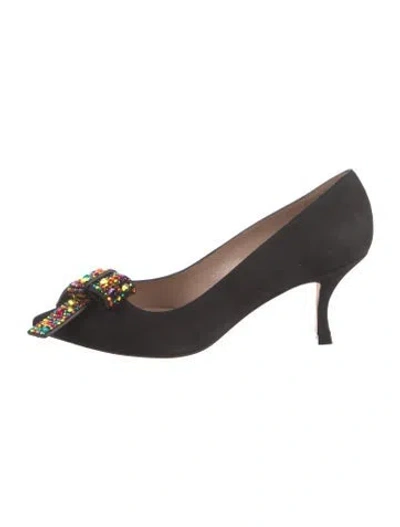Pre-owned Stuart Weitzman Suede Pumps In Black