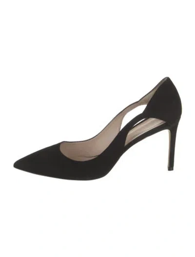 Pre-owned Stuart Weitzman Suede Pumps In Black