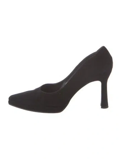 Pre-owned Stuart Weitzman Suede Pumps In Black