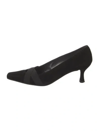 Pre-owned Stuart Weitzman Suede Pumps In Black