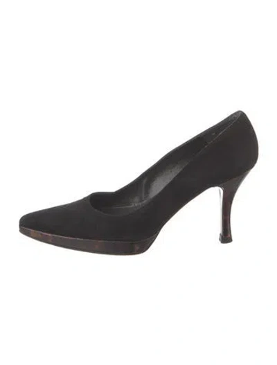 Pre-owned Stuart Weitzman Suede Pumps In Black