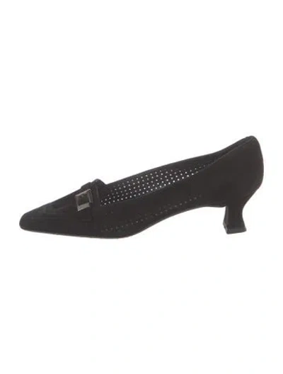 Pre-owned Stuart Weitzman Suede Pumps In Black