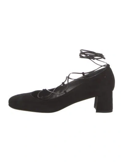 Pre-owned Stuart Weitzman Suede Pumps In Black
