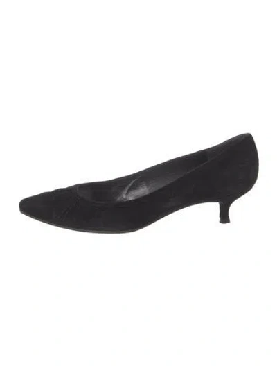 Pre-owned Stuart Weitzman Suede Pumps In Black