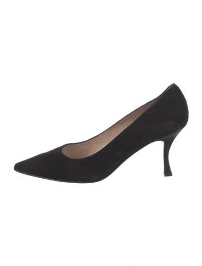Pre-owned Stuart Weitzman Suede Pumps In Black