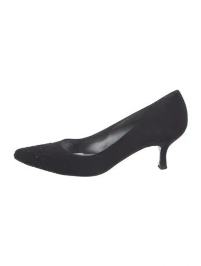 Pre-owned Stuart Weitzman Suede Pumps In Black