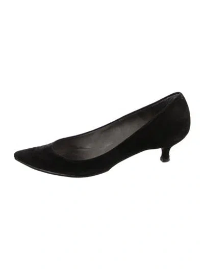 Pre-owned Stuart Weitzman Suede Pumps In Black