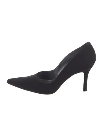 Pre-owned Stuart Weitzman Suede Pumps In Black