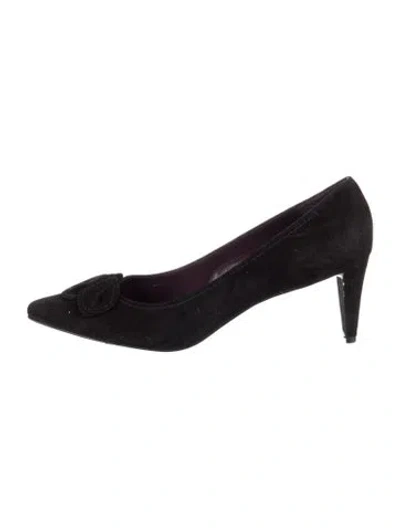Pre-owned Stuart Weitzman Suede Pumps In Black