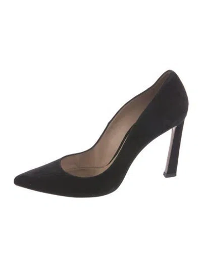 Pre-owned Stuart Weitzman Suede Pumps In Black