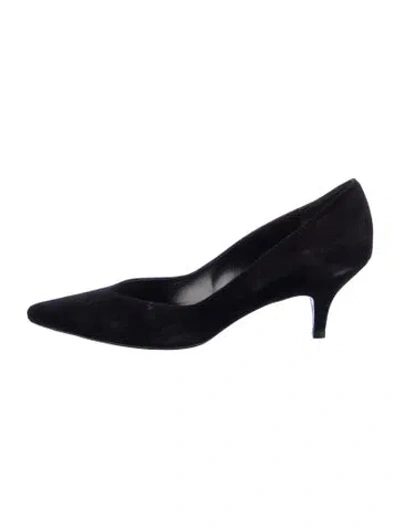 Pre-owned Stuart Weitzman Suede Pumps In Black