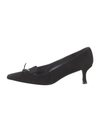 Pre-owned Stuart Weitzman Suede Pumps In Black