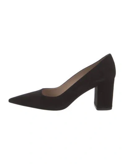 Pre-owned Stuart Weitzman Suede Pumps In Black