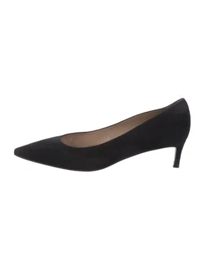 Pre-owned Stuart Weitzman Suede Pumps In Black