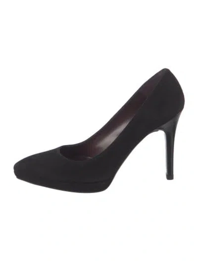 Pre-owned Stuart Weitzman Suede Pumps In Black