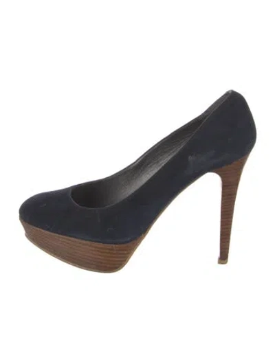 Pre-owned Stuart Weitzman Suede Pumps In Blue