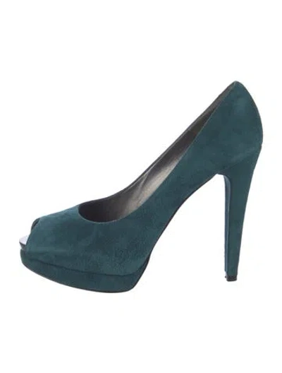 Pre-owned Stuart Weitzman Suede Pumps In Blue