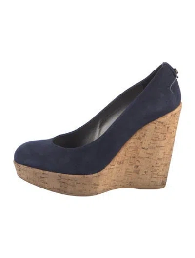 Pre-owned Stuart Weitzman Suede Pumps In Blue