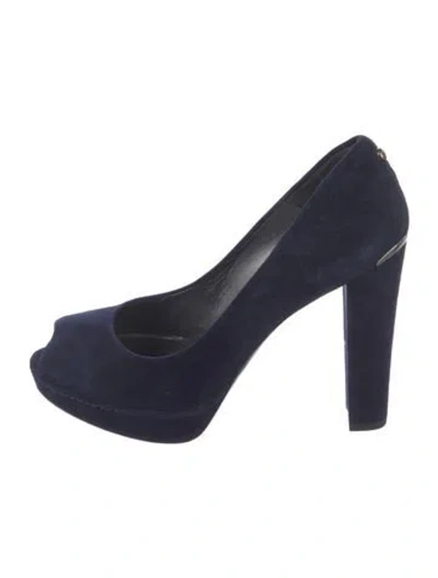 Pre-owned Stuart Weitzman Suede Pumps In Blue