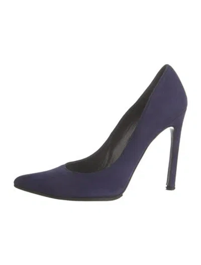 Pre-owned Stuart Weitzman Suede Pumps In Blue