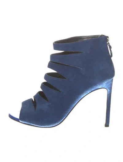 Pre-owned Stuart Weitzman Suede Pumps In Blue