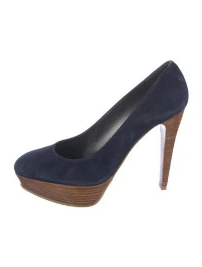 Pre-owned Stuart Weitzman Suede Pumps In Blue