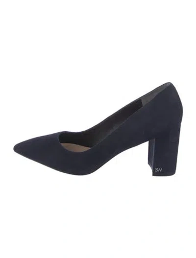 Pre-owned Stuart Weitzman Suede Pumps In Blue