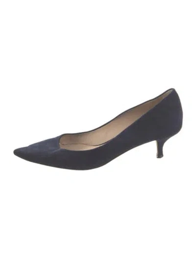Pre-owned Stuart Weitzman Suede Pumps In Blue