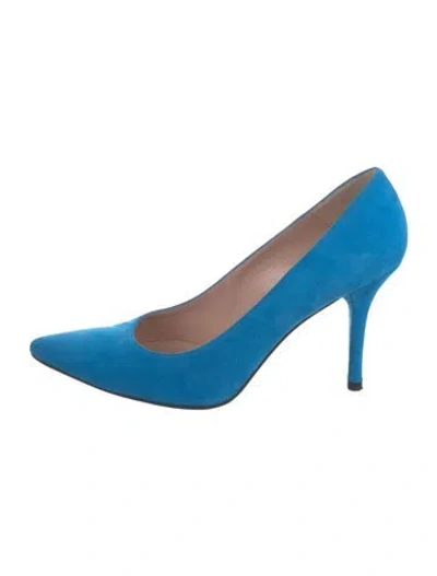 Pre-owned Stuart Weitzman Suede Pumps In Blue