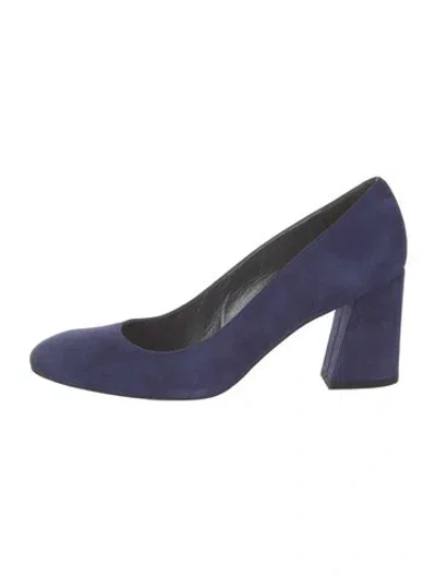 Pre-owned Stuart Weitzman Suede Pumps In Blue